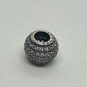 Authentic Pandora 925 Pave Lights Clear CZ Charm Bead # 791051CZ